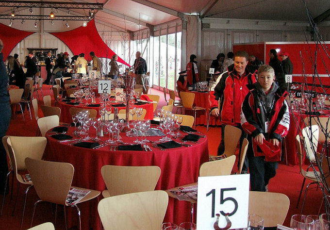 The Virgin Mobile Yamaha hospitality facility
