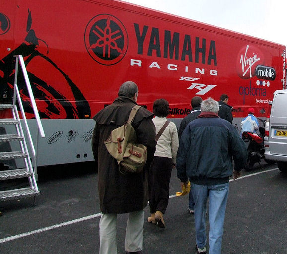 Virgin Mobile Yamaha pit visit
