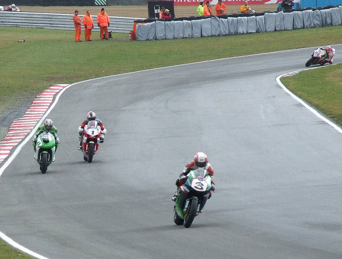 Michael Rutter (3), Craig Coxhell (41) and Gregorio Lavilla (1) during the warm up
