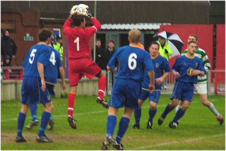 Danny Naisbitt collects early in the game
