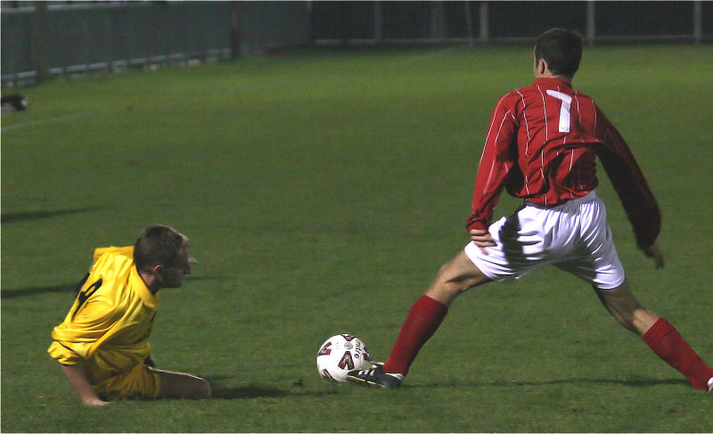 Darren Akmenkalns wins the ball
