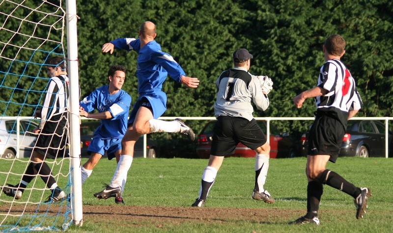 Simon Lehkyj cuts out a late Storrington attack
