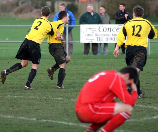 Sub Jay Huet levels for Littlehampton with his first touch
