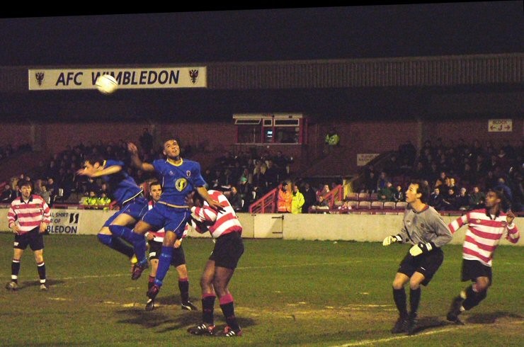 Two Dons go for the same header
