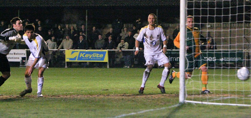 Luis Cumbers makes it 1-0 to AFC Wimbledon on 23 minutes
