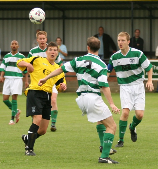 Howard Neighbour about to give the Marigolds a 2-1 lead
