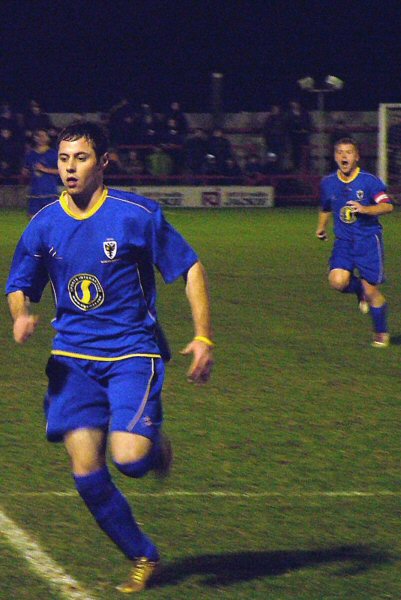 Rob Ursell and Dons captain Gareth Graham
