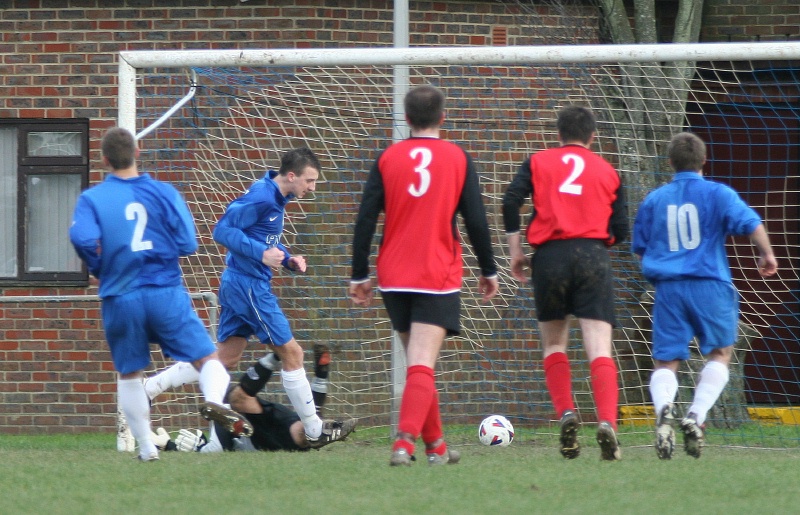 ... Adam Bibb puts away the penalty ...
