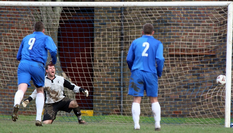 A second penalty to Adam Bibb, 2-0 to Rustington
