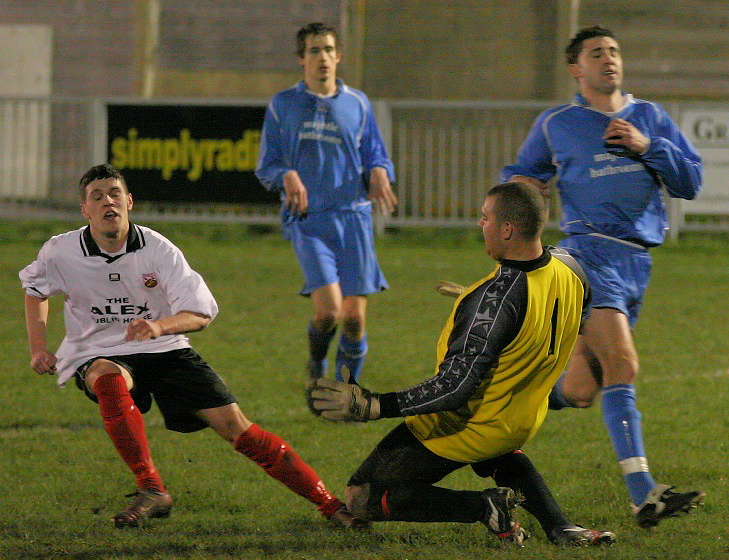 Michael Frangou puts Pagham 1-0 up on 27 minutes
