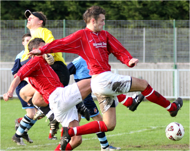 Jason Wimbleton and Dave Walker burst through ...
