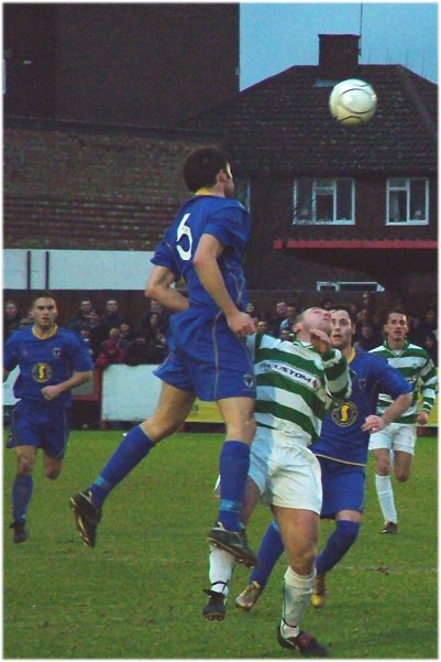 Antony (Frankie) Howard gets above Mark Tompkins
