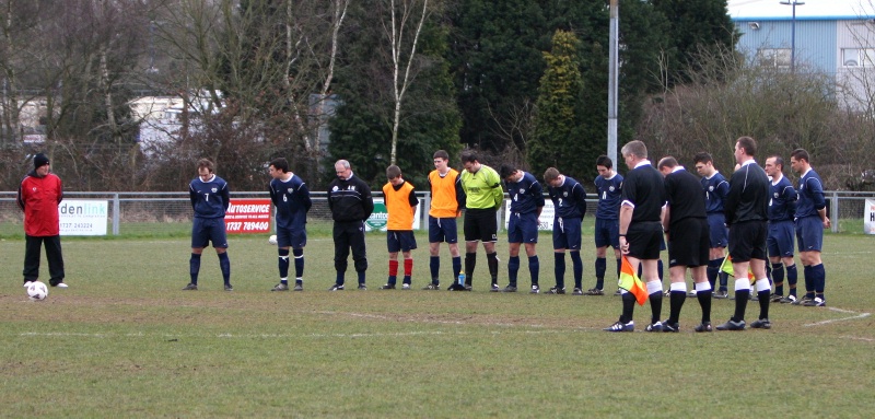 Both teams observed a minutes silence remembering Herve King
