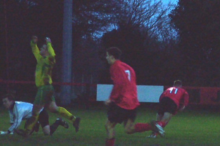 Danny Curd (11) turns away having scored the Wick equaliser
