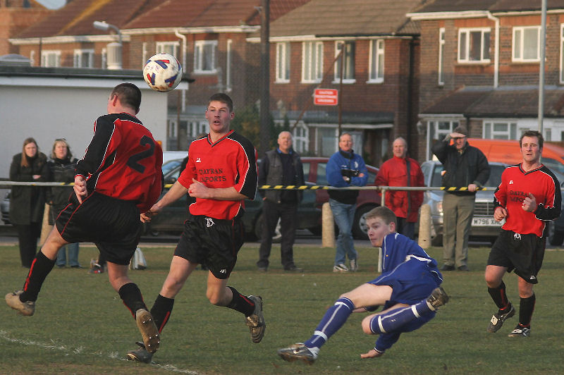 A late attempt on goal in the setting sun by James Highton
