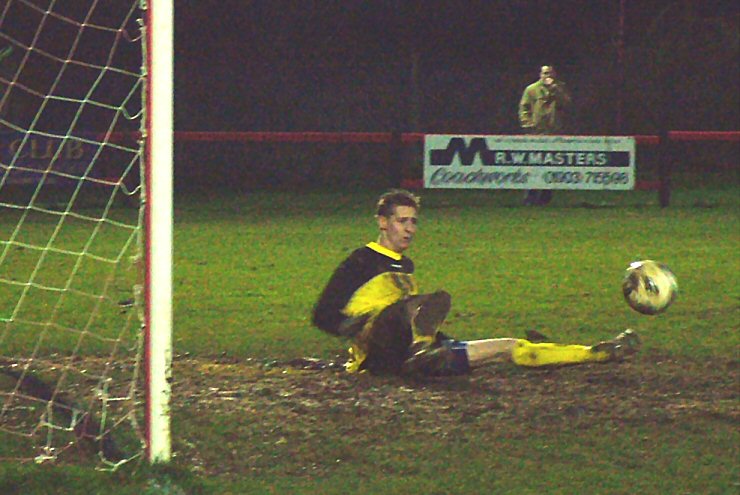 Adam Laundon saves a Wick penalty 
