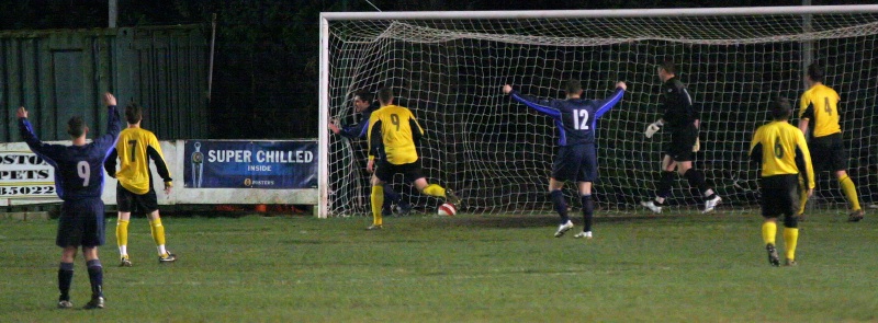 Simon Corona equalises for Clymping on 30 minutes
