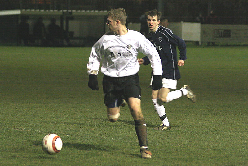 Lee Farrell looks for someone to cross to
