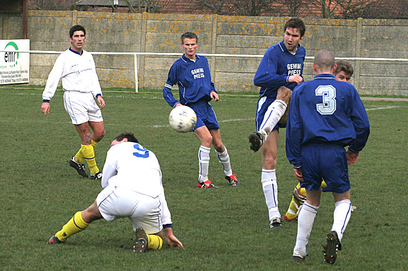 Martin O'Donnell helps out the defence and clears  the ball
