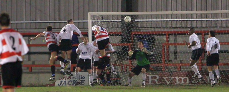 Simon Huckle gets the K's second goal
