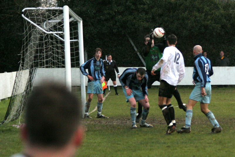 Dave Tidy grabs this late corner
