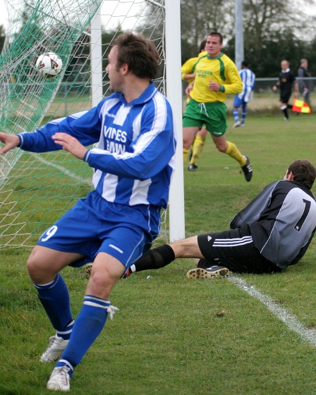 Greg Palmer sees his header hit the back of the net on 70 minutes
