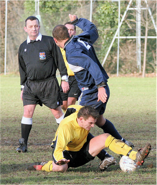 Craig Cox wins the ball
