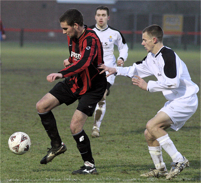 Chris Morrow brings the ball down
