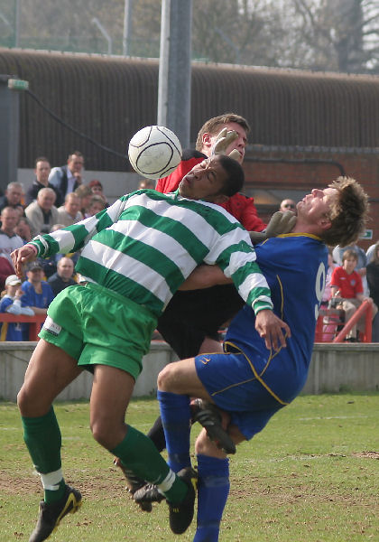 Richard Butler clashes with Stuart Baverstock and Will Jenkins
