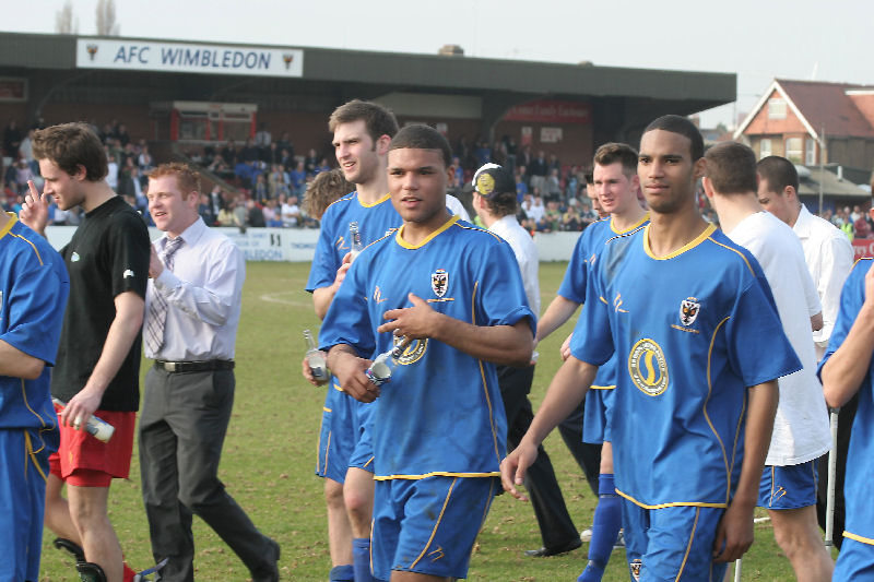 Players greet the fans (2)
