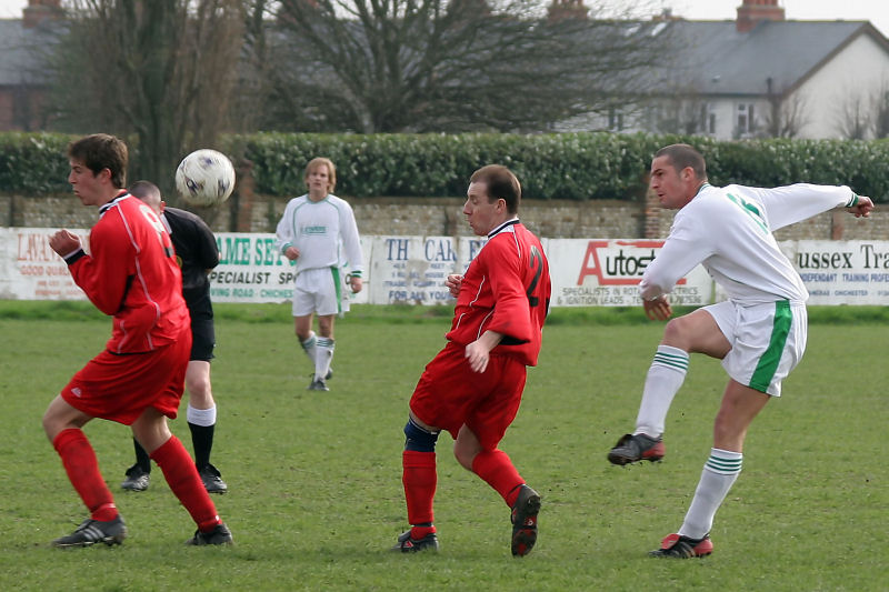 Peter Robertson takes a crack at goal
