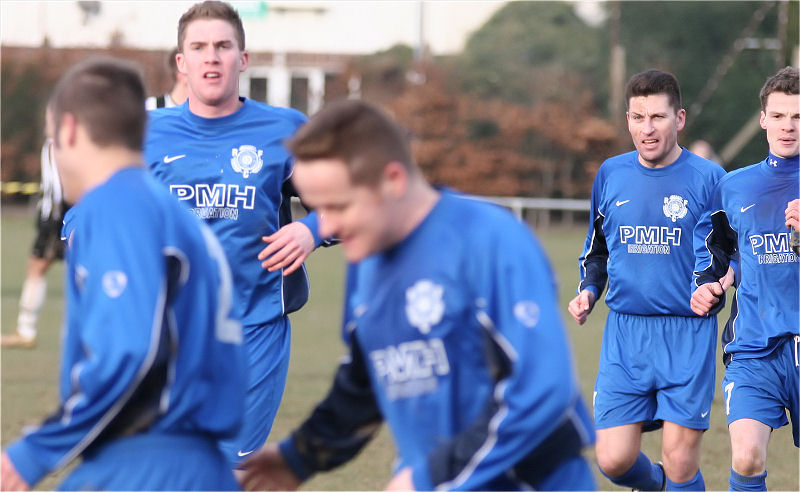 Andy Smart celebrates getting the 2nd Rustington goal
