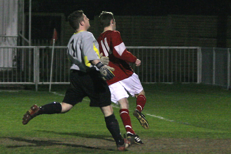 Andy Boxall gets on the end of a defensive mistake for his second goal of the game
