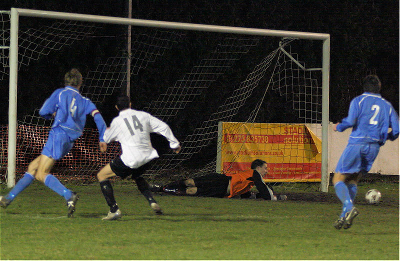 Jason Downer saves from Phil Churchill (14)
