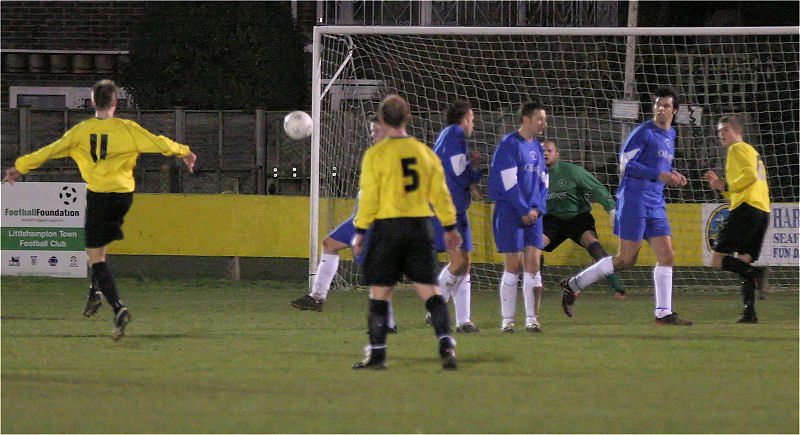 This shot from Ben Torode curls just wide
