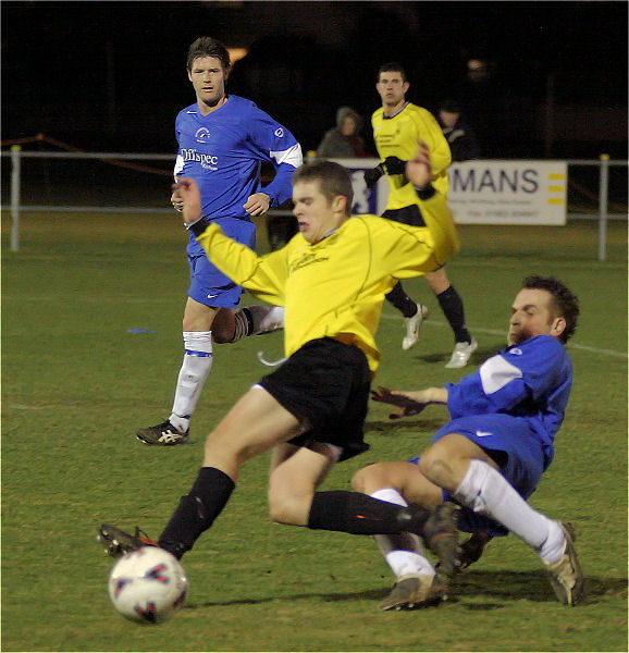 Matt Bridle tackles Phil Turner
