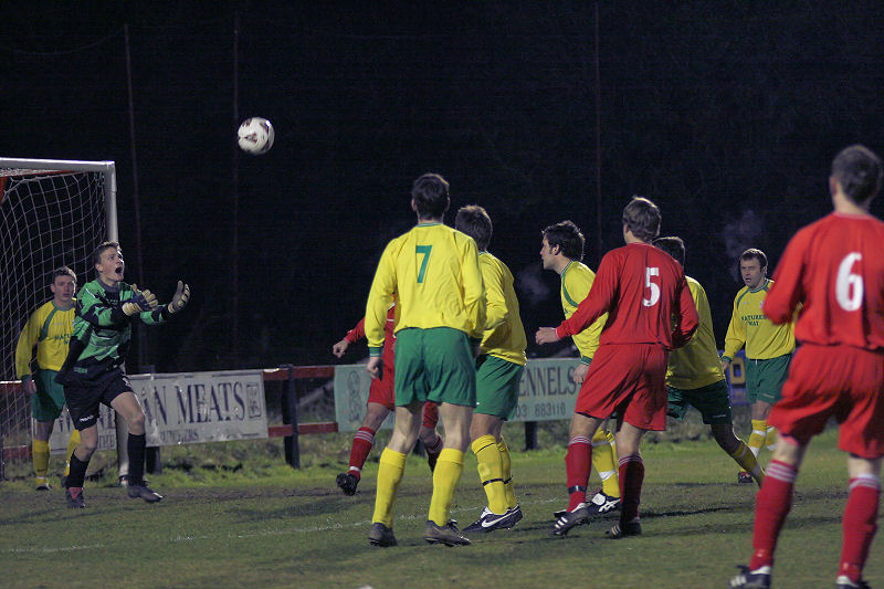 Sidlesham keeper Lee Arnell collects
