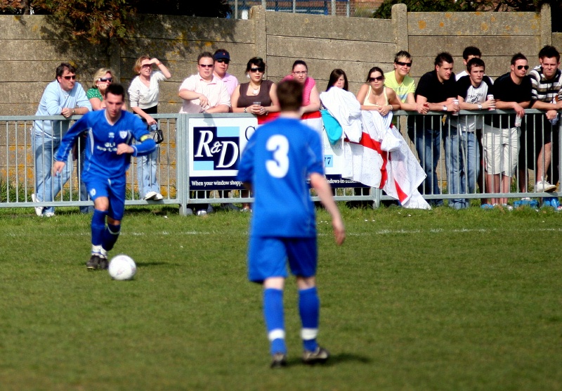 Carl Dunk's free kick on half time ...
