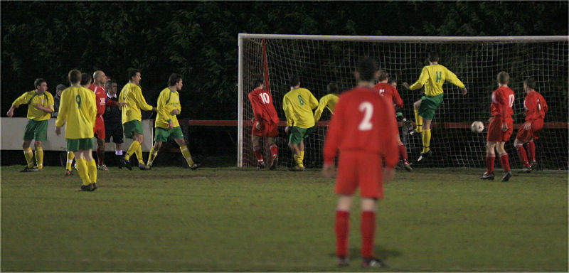 Nick Sullivan (10)  pulls one back for Crawley Down
