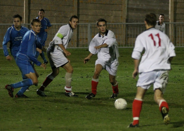 Doug Peach (11) lines up the shot to make it 4-4 with 116 minutes gone
