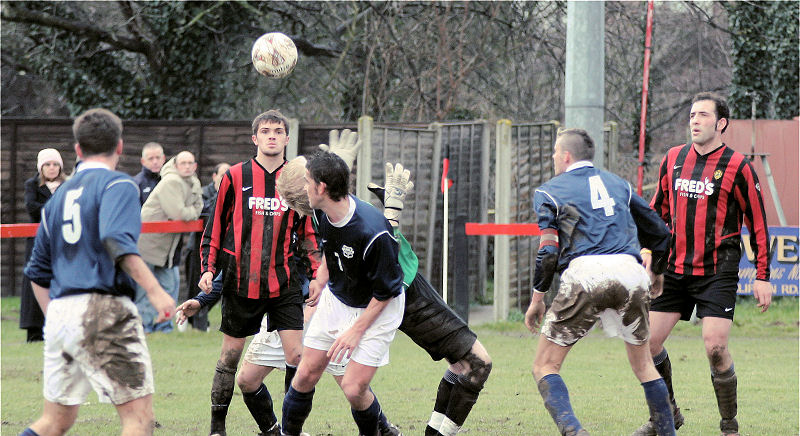 Wick keeper Tom Rand falls backwards to grab the ball before Jason Wimbleton can connect
