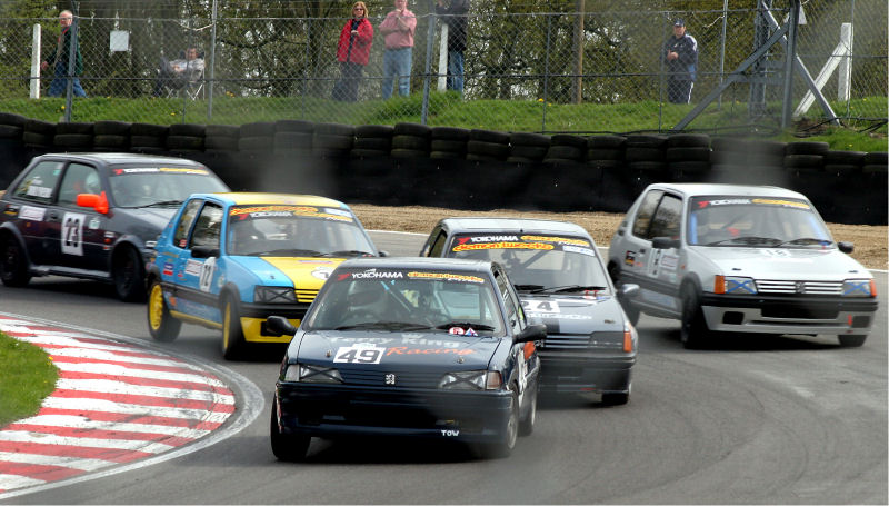 Mark Alden (49) Peugeot 106XSi, Roger Neep (24) Peugeot 205 GTi, Paul Wilson (18) Peugeot 205 GTi, Matt Fincham (72) Peugeot 205 GTi 
