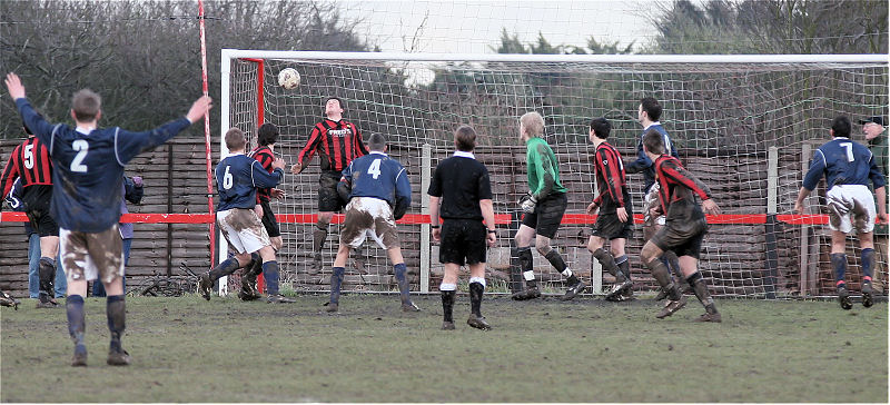 ... and the ball loops high over Lee Howard for a 74th minute equaliser
