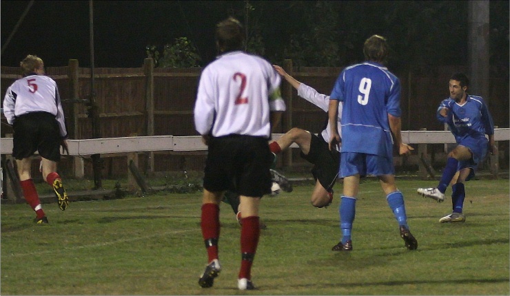 Dan Taylor puts Shoreham 2-0 up
