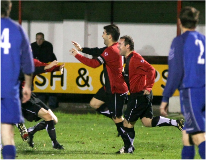 Dom Shepherd celebrates putting Wick ahead in the first minute
