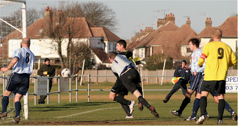 Keeper Dean Fuller denies Derek Chester
