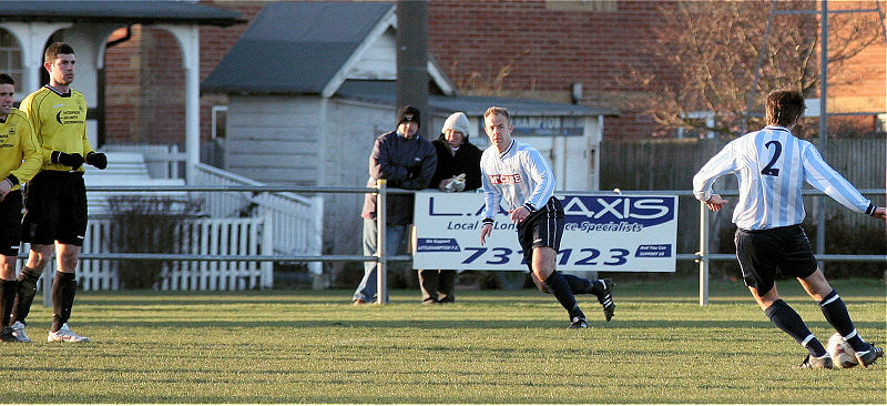 Andy Turner takes a free kick
