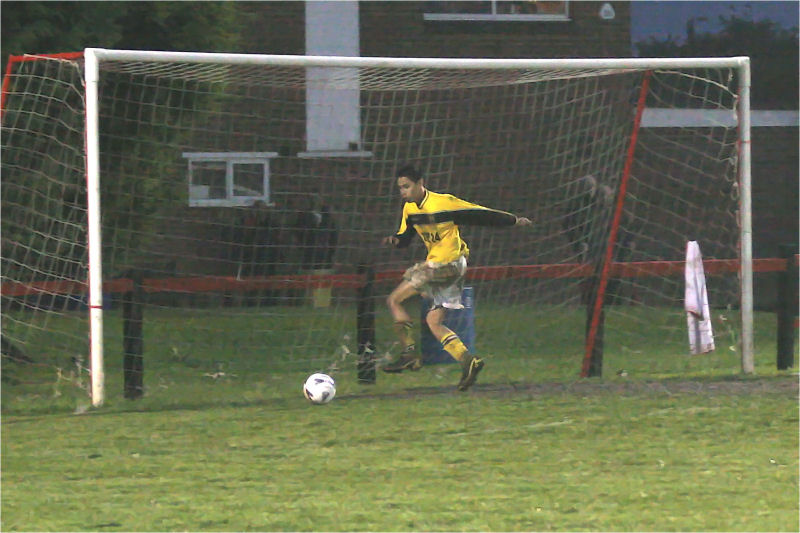 A vital clearance off the line by the BHT full back
