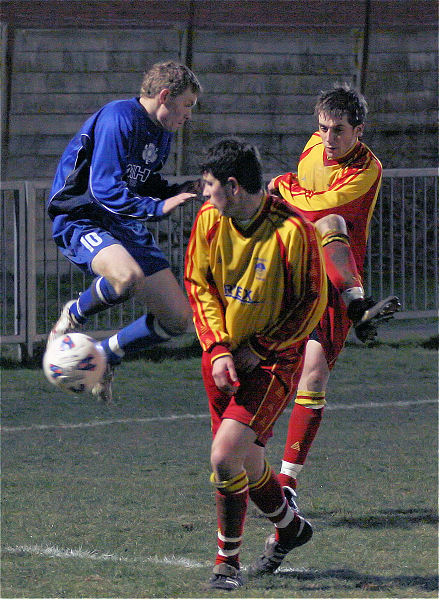 James Highton jumps as Scott Edwards (?) clears
