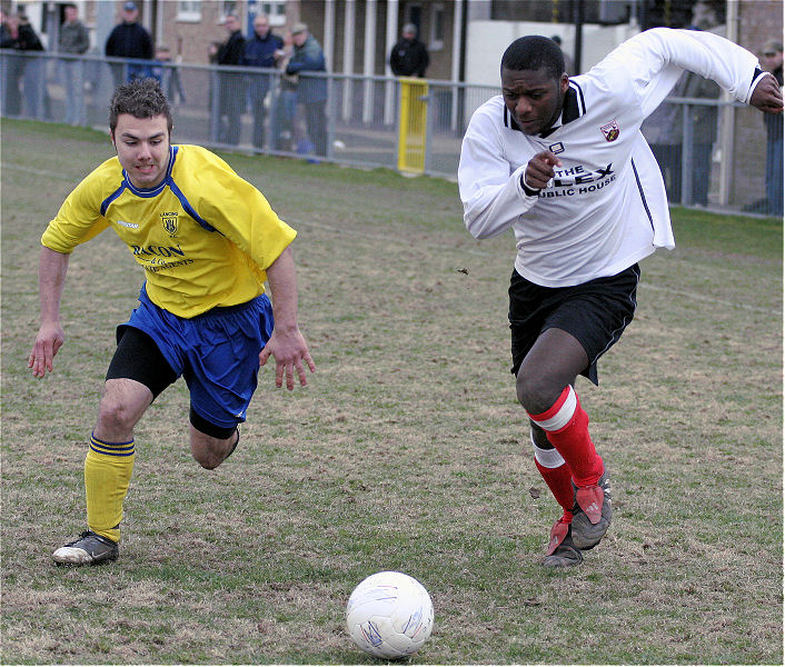 Sean David runs into the Lancing area with Scott Jacob
